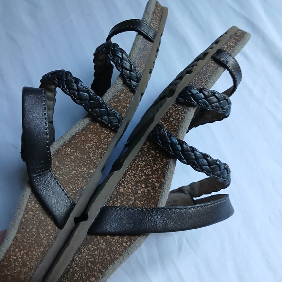 Aetrex Sandals 7 EU 37 Janey Braided Slide Cork Cushioned Comfort Casual - Picture 7 of 10